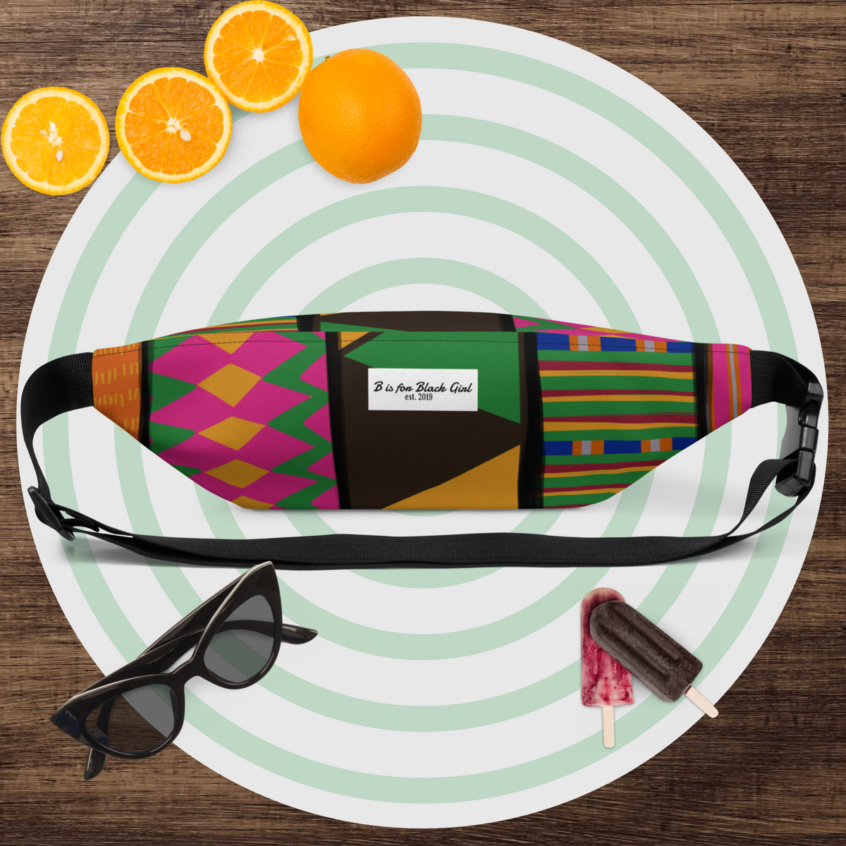 K is for Kente Fanny Pack B is for Black the Brand