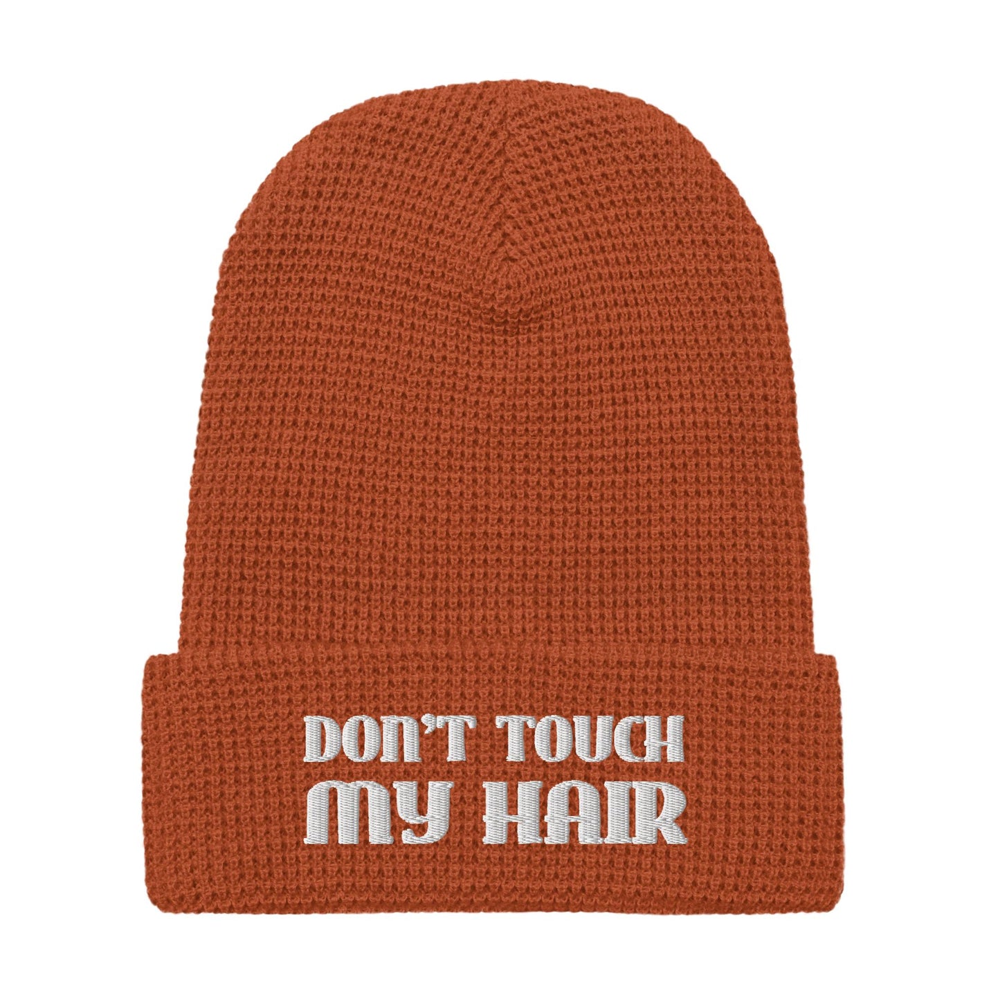 Don't Touch My Hair | Blanco Waffle Beanie